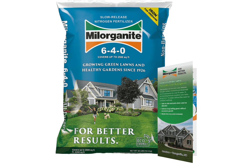 
Milorganite All-Purpose Eco-Friendly Slow-Release Nitrogen 6-4-0 Fertilizer, 32 lb Bag - for Lawns, Flowers, and Gardens - Includes Bonus Feeding