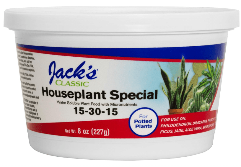 Jack's Classic 15-30-15 Houseplant Special Water-Soluble Fertilizer with Micronutrients to Green-Up and Increase Blooms in Houseplants, 8oz