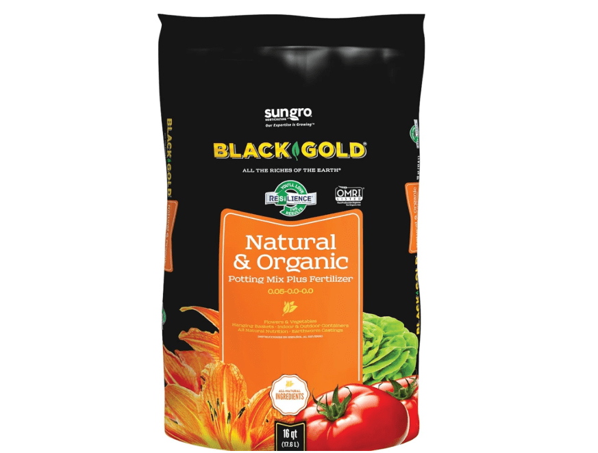 Black Gold 16-Quart All Organic Potting Soil, 3 Pac