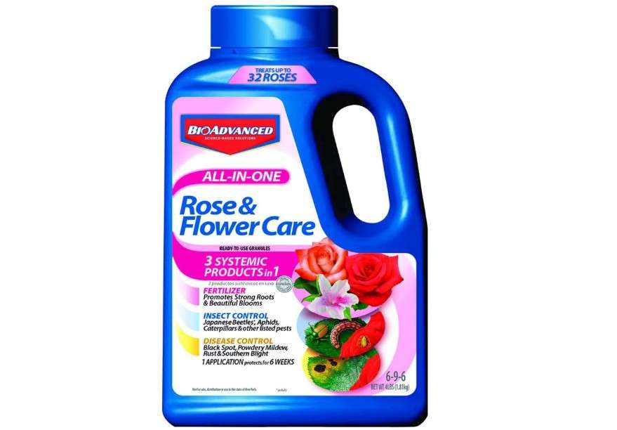 
BioAdvanced All-In-One Rose and Flower Care Fertilizer, Granules, 4 lb
