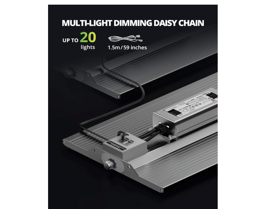 
VIPARSPECTRA XS1500 and XS2500 LED Grow Lights for Seed Starting, Dimmable LED Grow Light with Samsung LM301H Diodes, Dimming Daisy Chain Full Spectrum Grow
