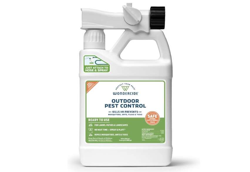 Wondercide - Outdoor Pest Control Spray with Natural Essential Oils - Mosquito, Ant, Insect Repellent, Treatment, Killer - Safe Around Pets Kids 32 oz