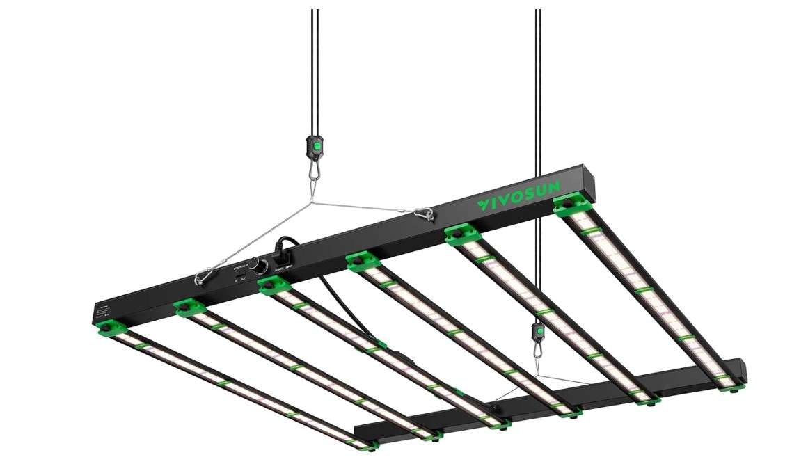 
VIVOSUN Patented Design VSFD6500 LED Grow Light, 650W Detachable Dimmable Plant Grow Light with 6 Dimming Option - 5x5ft Coverage Full Spectrum and UR/IR