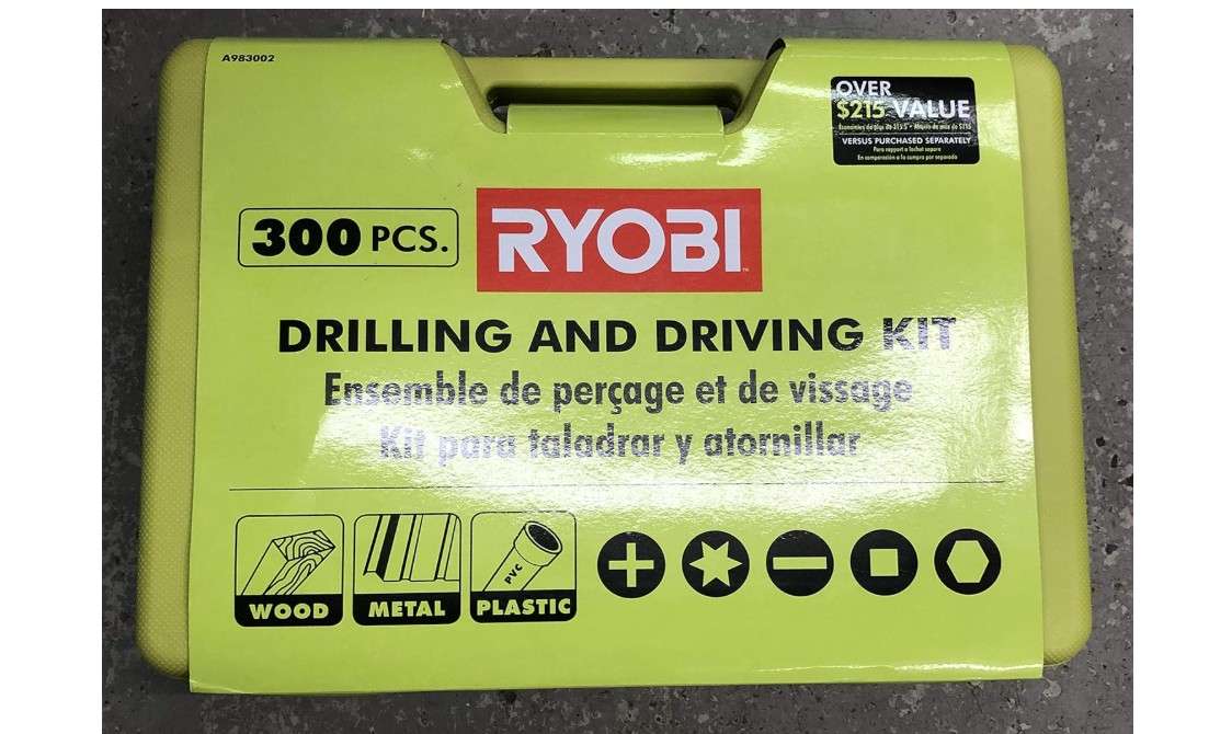 
RYOBI Multi-Material Drill and Drive Kit (300-Piece) with Case