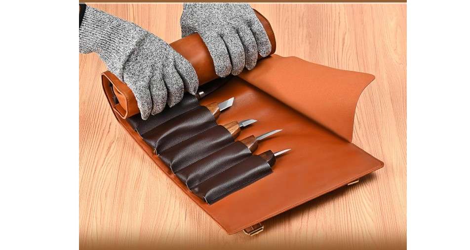 IMYMEE Deluxe Wood Carving Kit - 21Pcs Wood Carving Tools with Leather Storage Bag,Wood Carving Tools Set with 8Pcs Whittling Knives
