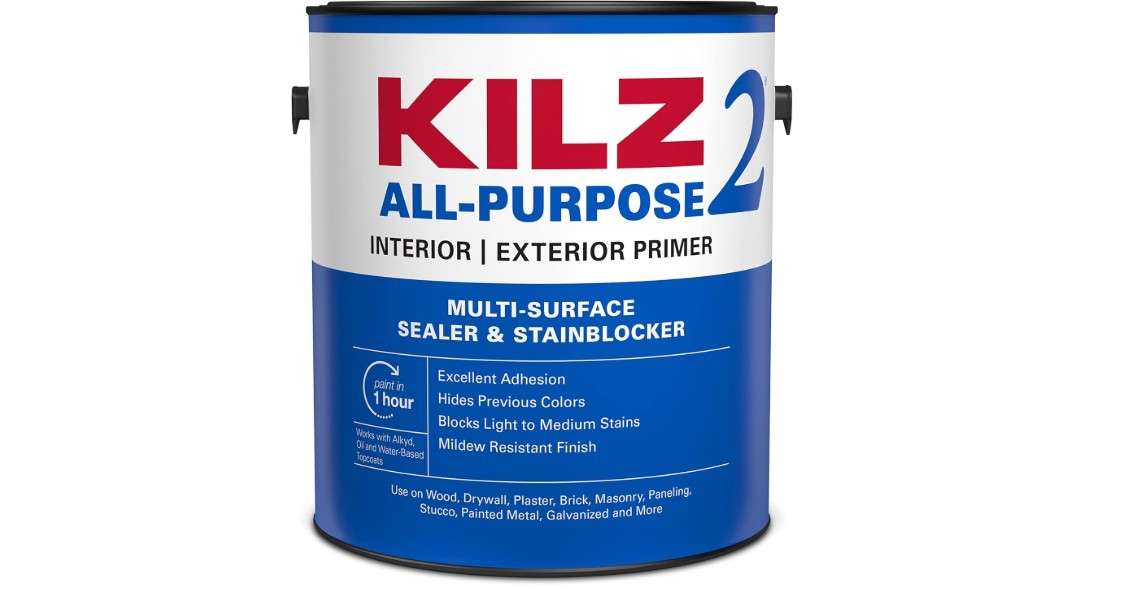 KILZ 2 All-Purpose Primer, Interior/Exterior, 1 Gallon