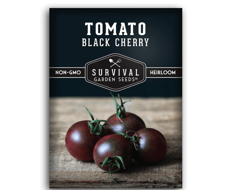 
Black Cherry Tomato Seeds for Planting - 1 Seed Packet with Instructions to Plant & Grow Reddish-Purple Cherry Tomatoes in Your Home Vegetable