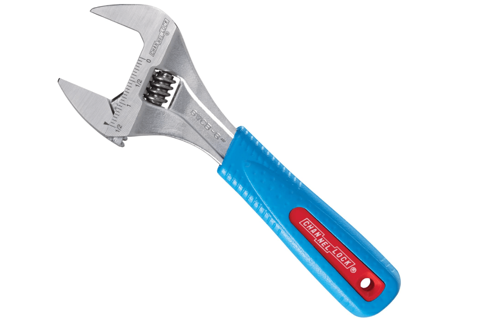 
Channellock 8WCB 8-Inch WideAzz Adjustable Wrench|1.5-Inch Wide Jaw Opening|Precise Jaw Design Grips Tight-Even in Tight Spaces|Measurement Scales Engraved