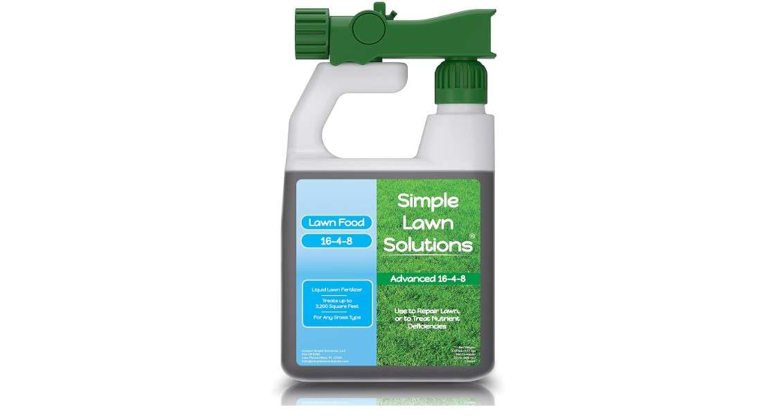 Advanced 16-4-8 Balanced NPK - Lawn Food Quality Liquid Fertilizer - Spring & Summer Concentrated Spray - Any Grass Type - Simple Lawn Solutions