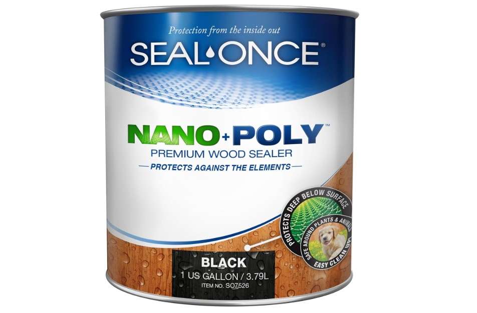 
Seal-Once Nano+Poly Penetrating Wood Sealer with Polyurethane - Premium Waterproof Sealant -1 Gallon & Black