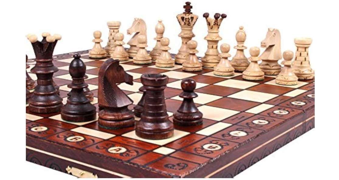  The Jarilo, Unique Elegant Wooden Chess Game Set, Pieces, CBoard and Chess Piece Storage – Finely Handcrafted in Europe for Adults and Kid