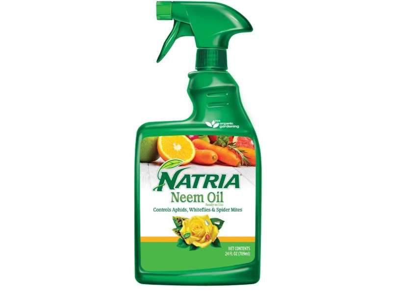 NATRIA Neem Oil Spray for Plants, Ready-to-Use, 24 Oz