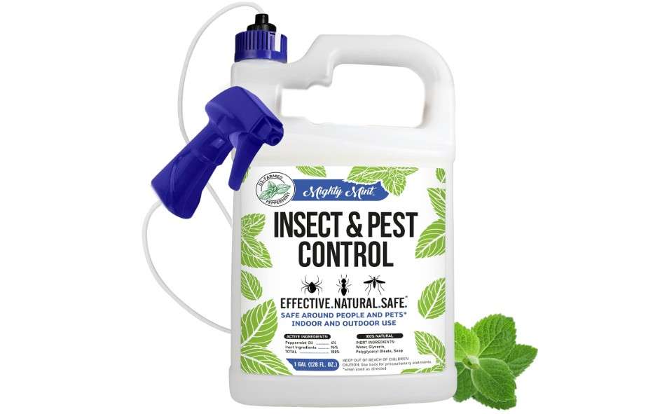 
Mighty Mint Gallon (128 oz) Insect and Pest Repellent Peppermint Oil - Natural Spray for Spiders, Ants, and More