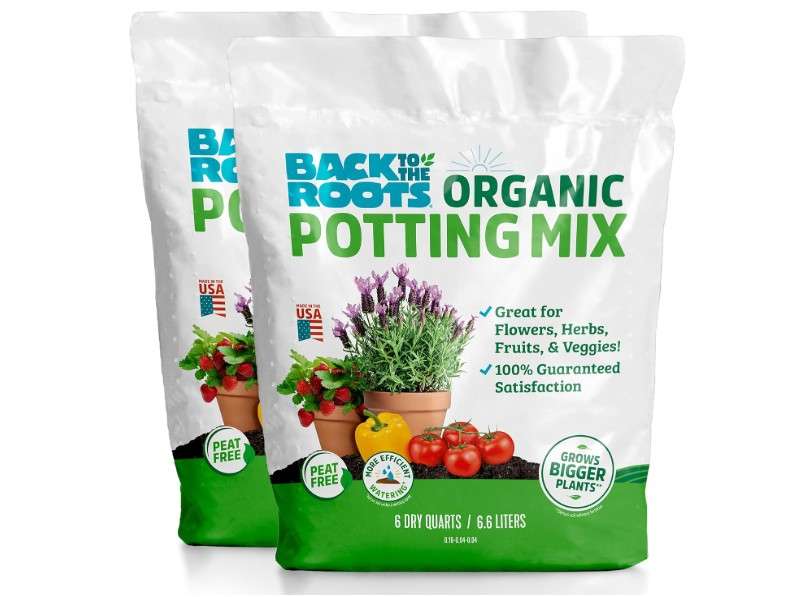 
Back to the Roots 100% Organic Potting Mix (Value 12 Quart) | Premium Blend | Made in The USA