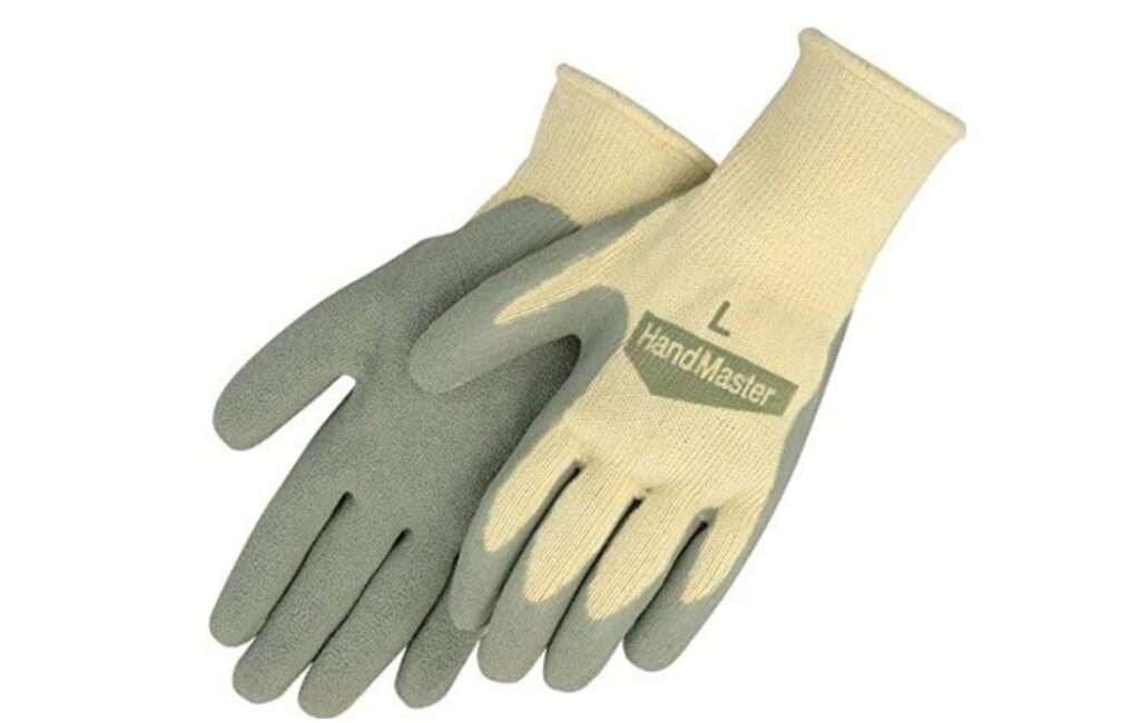 MAGID Simply Pastel Flexible Fit Latex Palm Gardening Glove for Women, Cream & Green