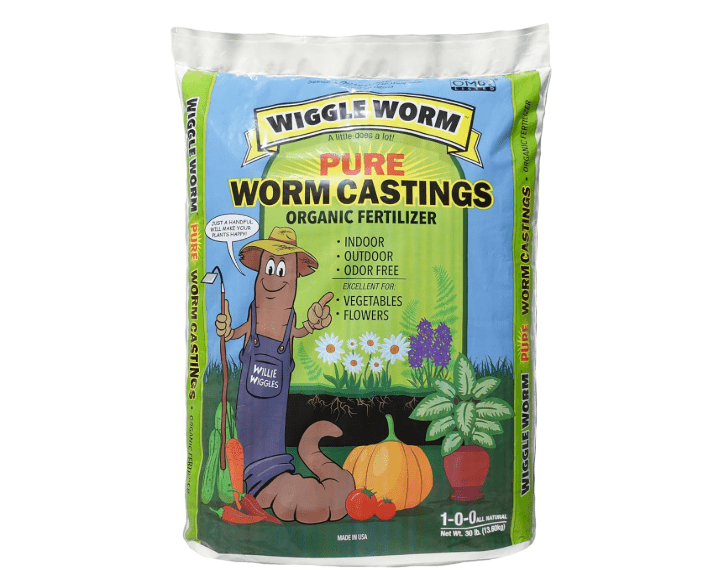 
Wiggle Worm 100% Pure Organic Worm Castings Fertilizer, 30-Pounds - Improves Soil Fertility and Aeration for Houseplants, Vegetables, Gardens, and More