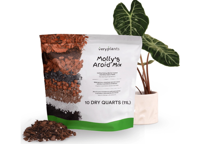 
Molly's Aroid Mix - Premium Soilless Potting Mix for Houseplants - Fast Draining, Chunky & Easier to Water vs. Soil for Indoor Plants - with Bark,.
