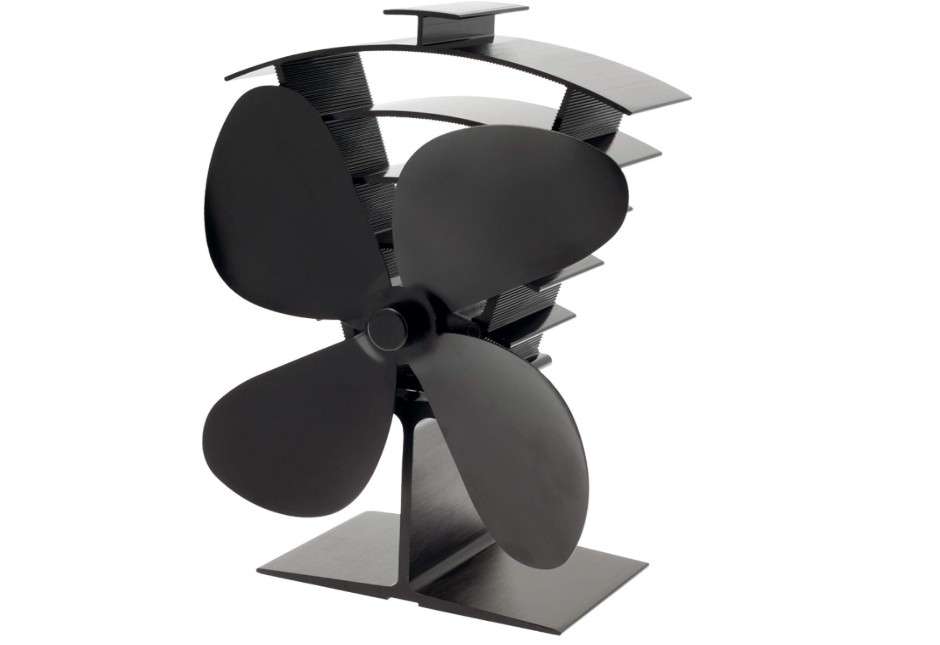 Valiant FIR361 Premium 4 Heat Powered Stove Fan, Satin Black