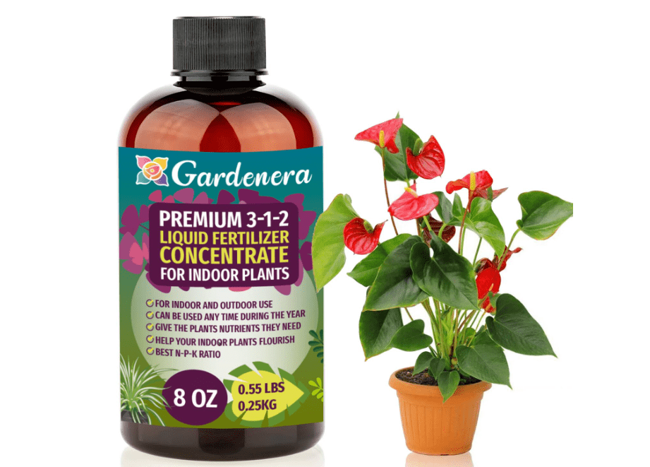 
GARDENERA Premium 3-1-2 All Purpose Liquid Fertilizer Consentrate for All Indoor Plants & Flowers - Promotes Biomass Growth and Vibrant Leaf Color - 8oz