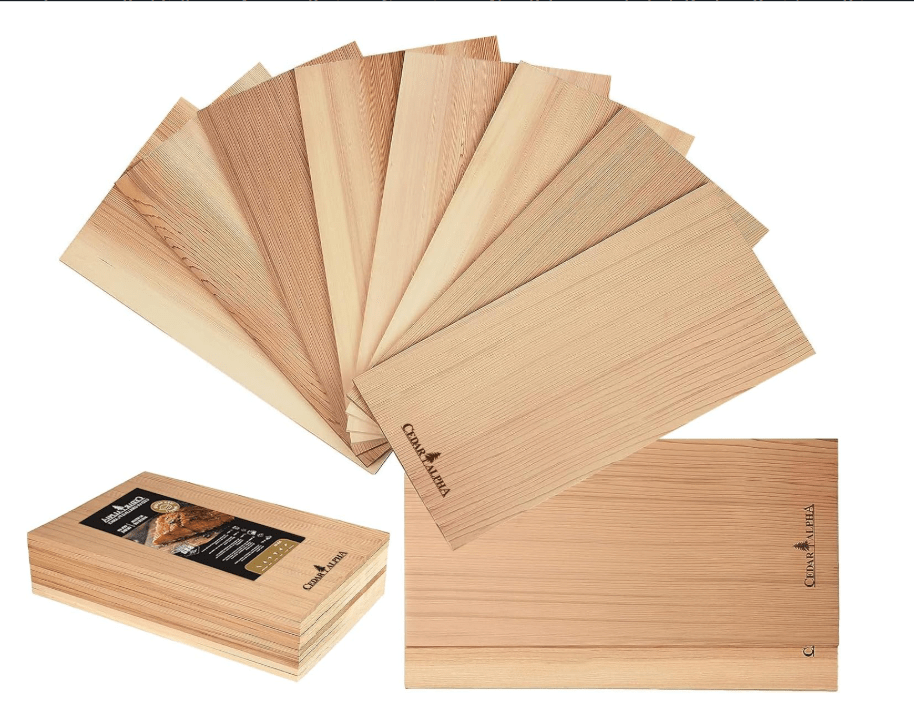
XXXXLL 8 Pk Cedar Planks for Grilling Salmon, Meat Fish and Veggies. Adding Extra Smoke and Flavor, Soaking Fast, Cedar Grilling Planks for Cleara