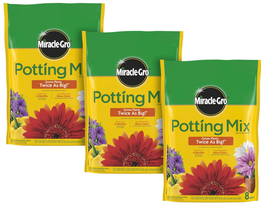 
Miracle-Gro Potting Mix, For Indoor or Outdoor Potted Plants, Flowers, Vegetables, Shrubs, Annuals, and Perennials, Feeds Up to 6 Months,