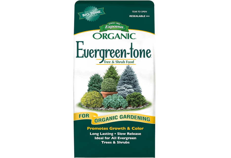 Espoma Organic Evergreen-Tone 4-3-4 Natural & Organic Fertilizer and Plant Food for Evergreen Trees & Shrubs. 8 lb. Bag
