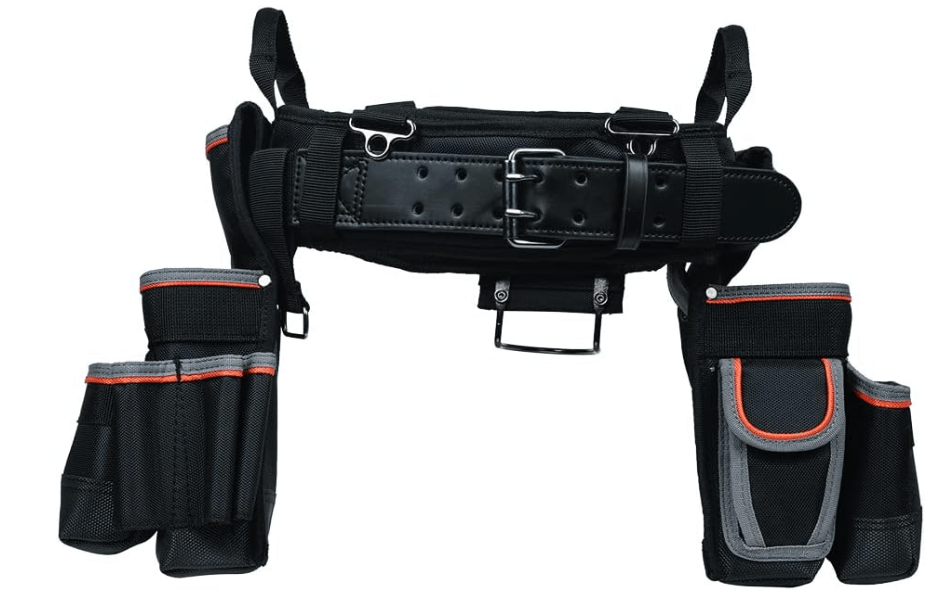 
Klein Tools 55427 Tradesman Pro Electrician's Padded Tool Belt and Tool Pouch Combo for Long-wear Comfort and Durability Size Medium