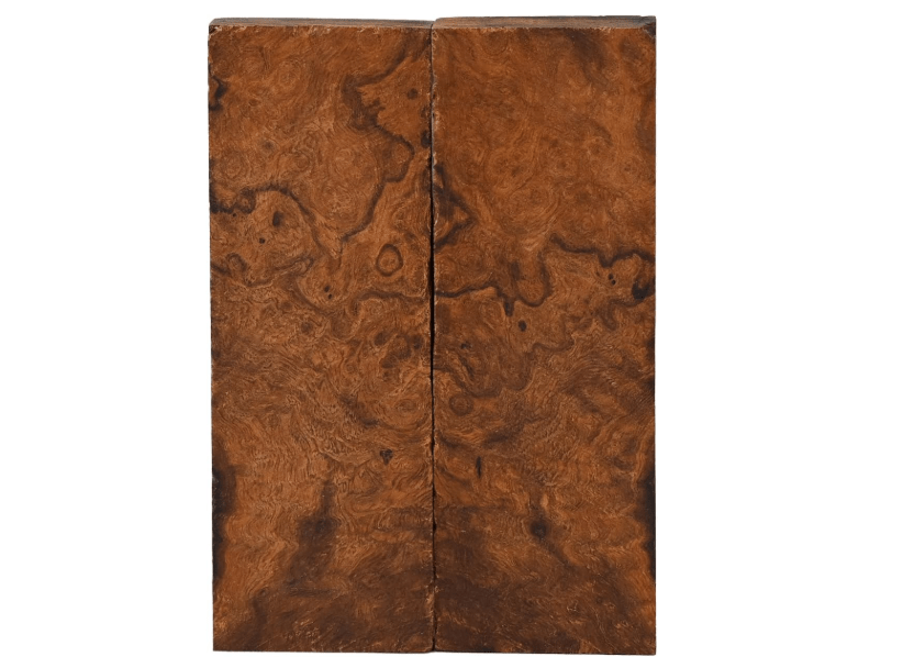 IECAP LLC Bookmatched Ironwood (Burl Ball Pattern) Knife Handle Scales – Knife Handle Materials – 1 Pair Natural Wood Knife Scales for DIY Crafts