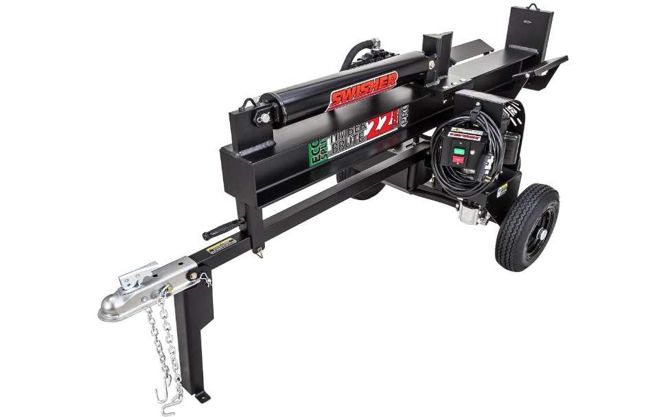Swisher LS22E 120V Timber Brute Eco Split Electric Log Splitter, 22 Ton, Black