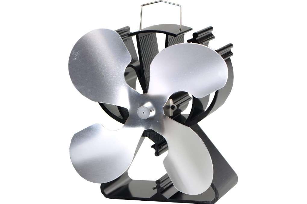 
VODA 4-Blade Heat Powered Stove Fan for Wood/Log Burner/Fireplace increases 80% more warm air than 2 blade fan