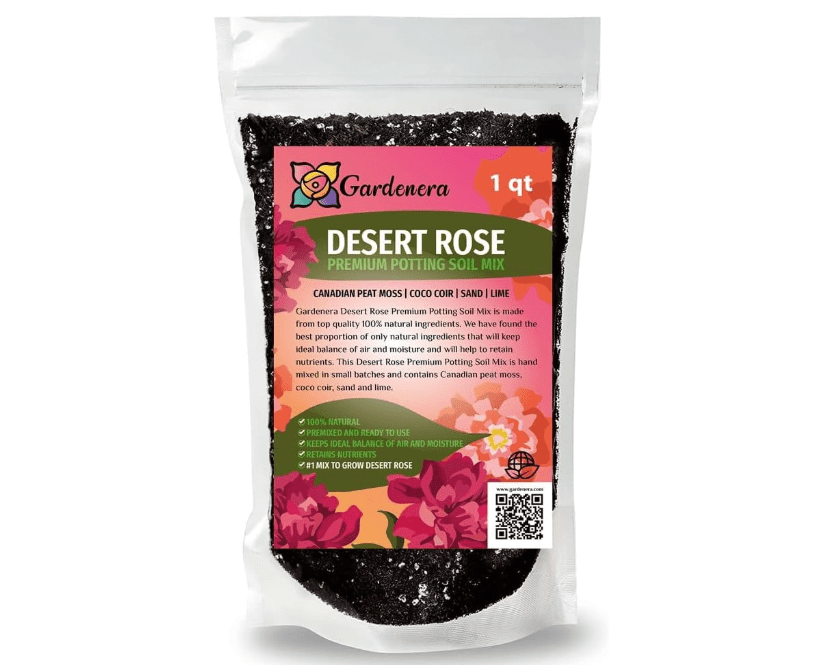 
Gardenera Premium Desert Rose Potting Soil - Optimal Blend for Thriving Adenium Plants - 1 Quar
