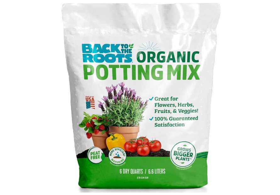 
Back to the Roots 100% Organic Potting Mix (6 Quart) Premium Blend Made in The USA
