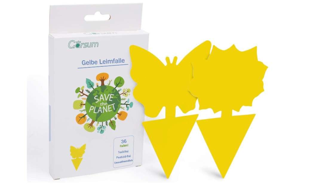 
Garsum Fruit Fly Sticky Trap for Indoor and Outdoor, 36 Pack Fungus Gnat Killer for Houseplant,Mosquitos, Flying Insect, White Flies