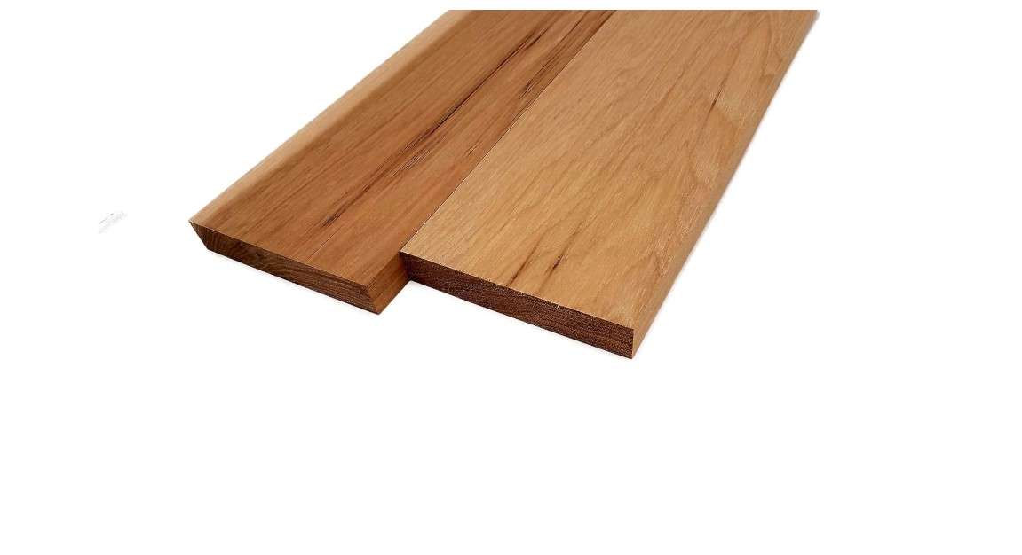 
Hickory Lumber Board - 3/4" x 4" (2 Pcs) (3/4" x 4" x 12")