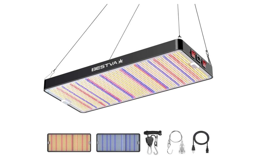 
BESTVA 2025 Upgrade DC4000 Led Grow Light with High Yield Diodes Full Spectrum LED Grow Lights for Indoor Plants Greenhouse Veg Bloom Light Hydroponic Grow Lamp