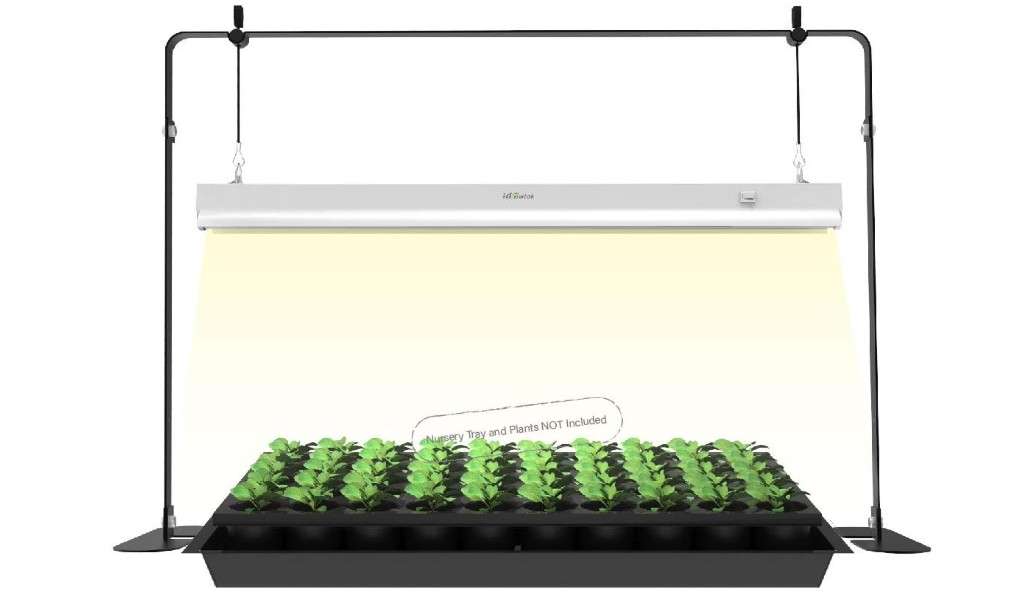 
iGrowtek 2ft Grow Light for Seed Starting,LED Grow Lamp for Indoor Plants,Seedling Grow Light with Stand,Seed Starter Light Kit with Natural White Spectrum