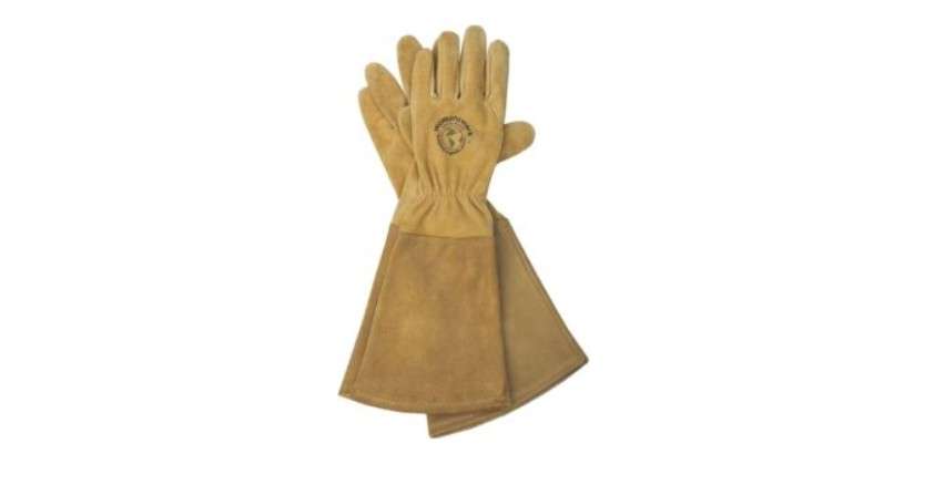 Womanswork Rose Gauntlet Leather Garden Gloves