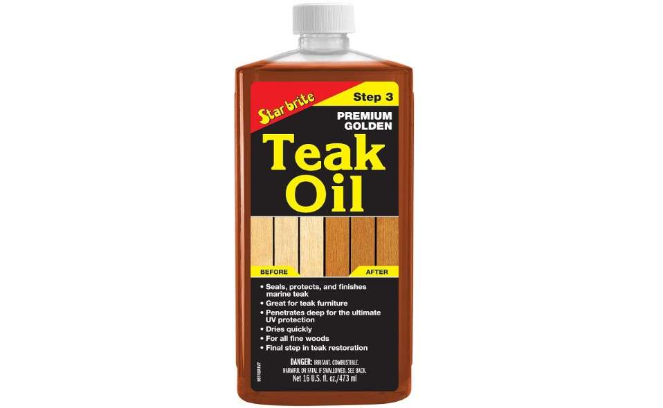 
STAR BRITE Premium Golden Teak Oil - Sealer, Preserver, & Finish for Outdoor Teak & Other Fine Woods - Step 3 - 16 OZ (085116PW)