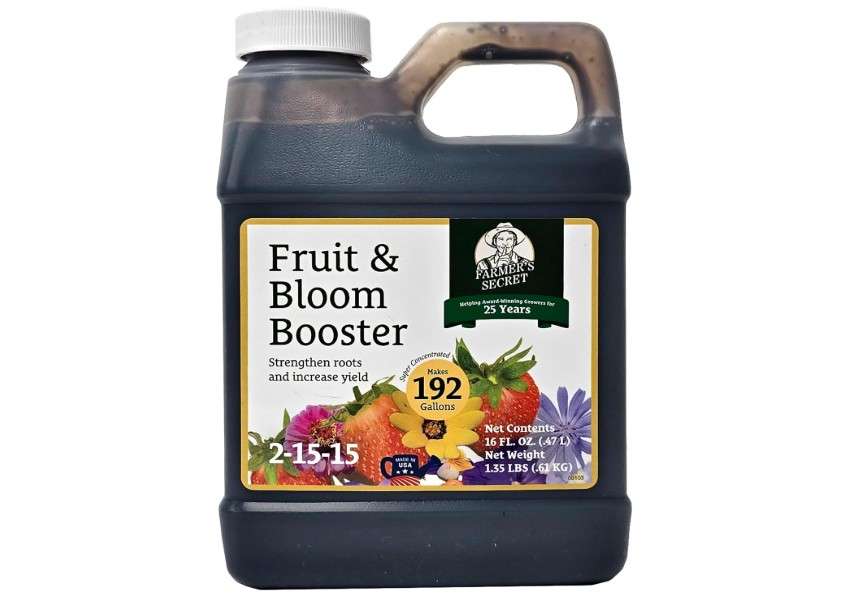 
Farmer’s Secret Fruit & Bloom Booster Fertilizer (16oz) - Super Concentrated - Increases Flowering and Yield on All Varieties of Fruits, Vegetables 