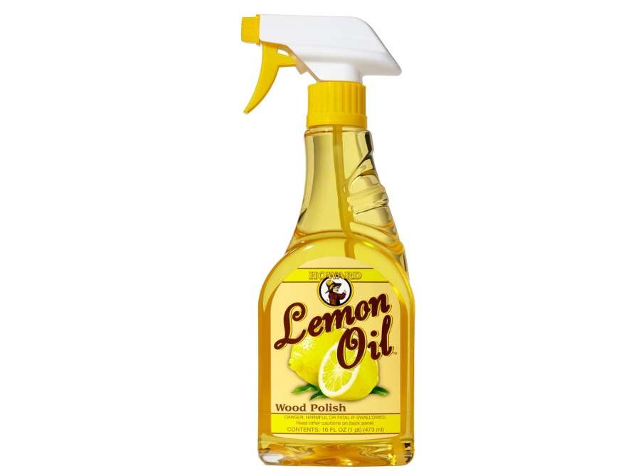  Howard Products Lemon Oil Wood Furniture Polish - 16-Ounce, Polish & Cleaner with Natural Shine for Furniture Care