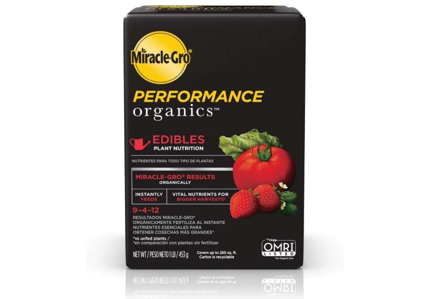 
Miracle-Gro Performance Organics Edibles Plant Nutrition - Organic Plant Food Feeds Instantly, for Tomatoes, Vegetables, Herbs and Fruits, Promotes 