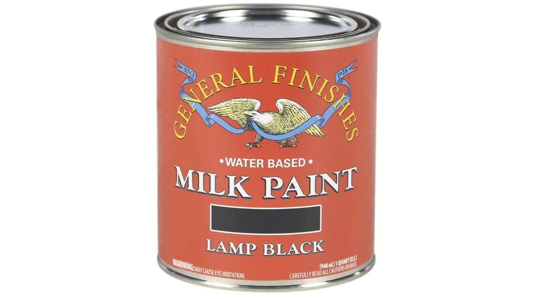 General Finishes Water Based Milk Paint, 1 Quart, Lamp Black