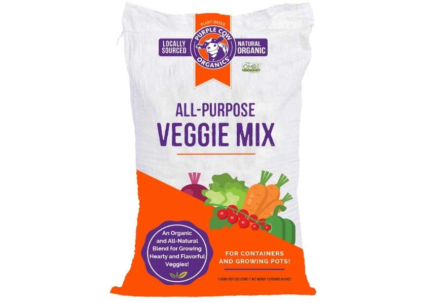 
Purple Cow Organics All Purpose Veggie Mix, 1 Cubic Foot Bag, Organic Chemical-Free & Ready to Use Plant Based Compost Blend for Vegetable Gardens