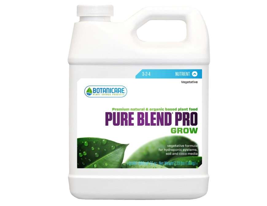 Botanicare Pure Blend Pro Grow, Nutrient, 3-2-4, 1 qt. 