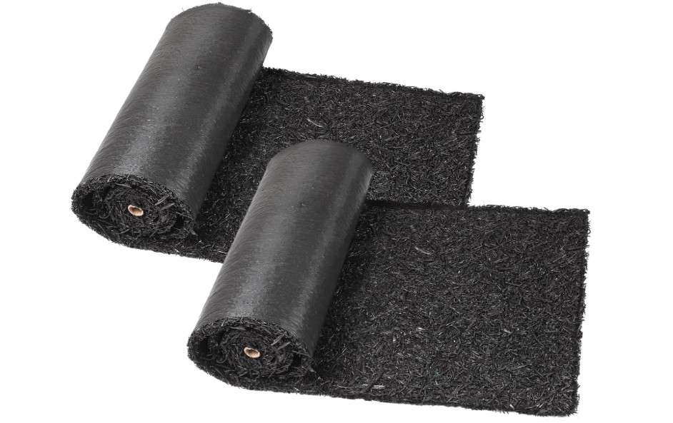 
Harmiden 2 Pack Recycled Rubber Mulch Mat Roll Black Permanent Mulch Walkway Pathway for Landscaping Outdoor