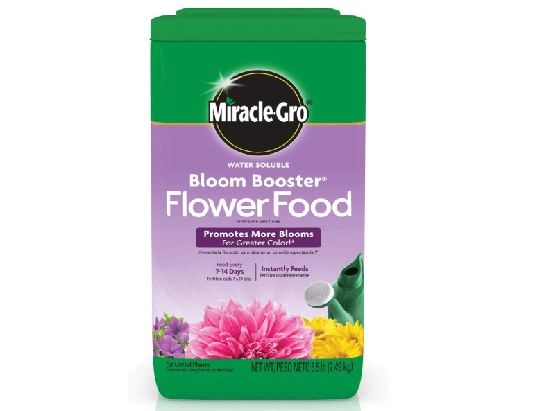  Miracle-Gro Water Soluble Bloom Booster Flower Food - Big Blooms for Vibrant Color, 5.5 lb