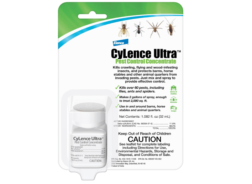 
Elanco CyLence Ultra Pest Control Concentrate Indoor & Outdoor Insecticide | Kills Over 60 Pests | 32 mL Bottle