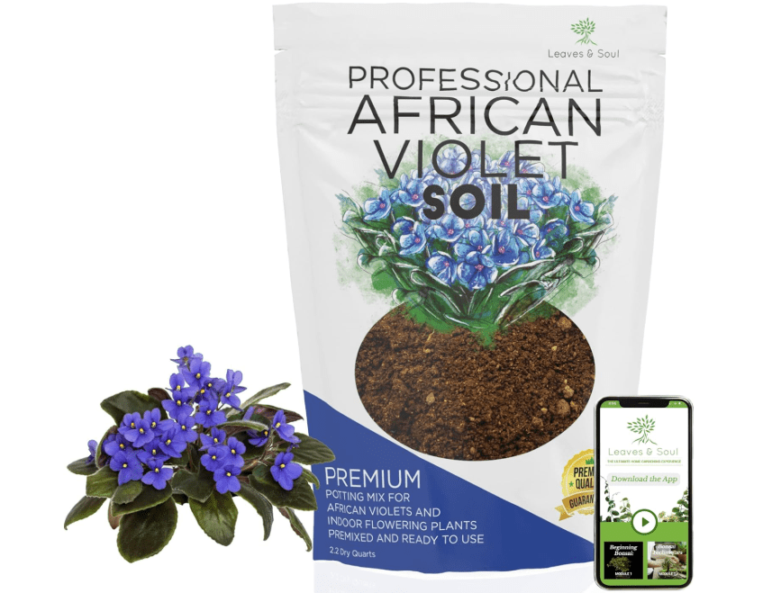 
Professional African Violet Plant Soil | Premium All Purpose Blend | Large 2.2 Quarts | Ready to Use for Indoor Flowering Plants | Peat Moss