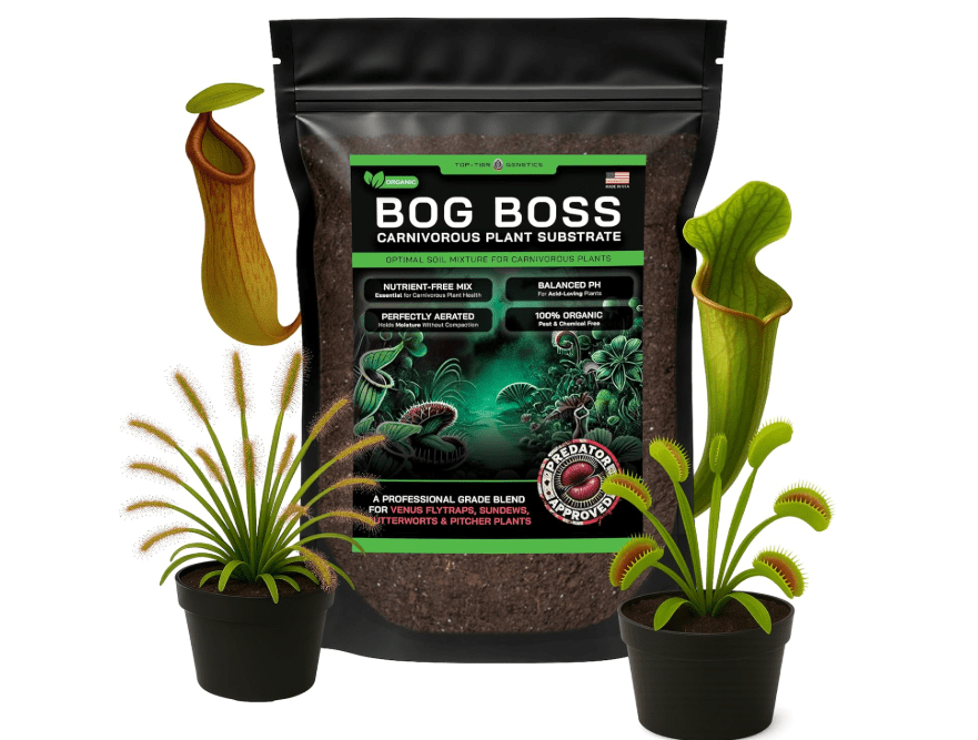 BOG BOSS - Premium Carnivorous Plant Soil Blend | Ideal for Venus Flytraps, Sundews, Nepenthes Pitcher Plants & Butterworts