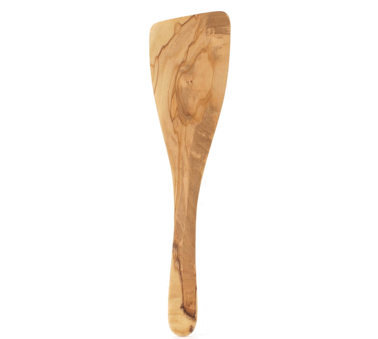 
Eddington Italian Olive Wood Wide Spatula, Handcrafted in Europe,